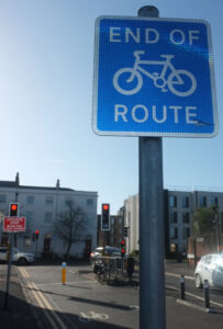 End of cycle route